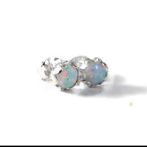 Australian Fire Opal Studs